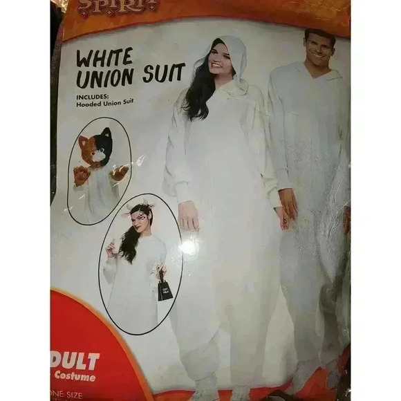 Spirit Halloween Store Pants - White Union Suit